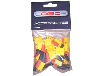 XT60 Connector Set w/HS (10 Pairs) : FS-XT60/10