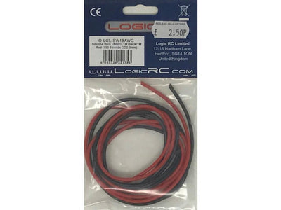 Silicone Wire 18AWG 1M Black/1M Red (150 Strands OD2.3mm) : LGL-SW18AWG
