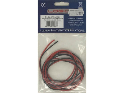 Silicone Wire 24AWG 1M Black/1M Red (40 Strands OD1.6mm) : LGL-SW24AWG