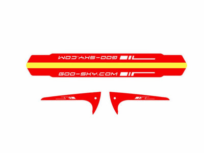 Goosky S2 Tail Boom And Fin Sticker (3 Sets, Red) : GT000086