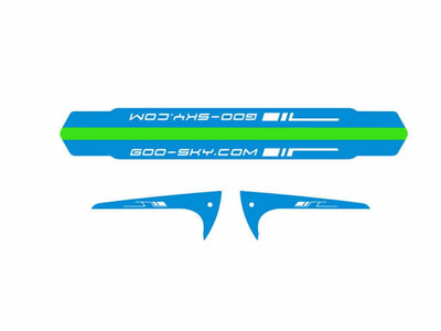 Goosky S2 Tail Boom And Fin Sticker (3 Sets, Blue) : GT000088
