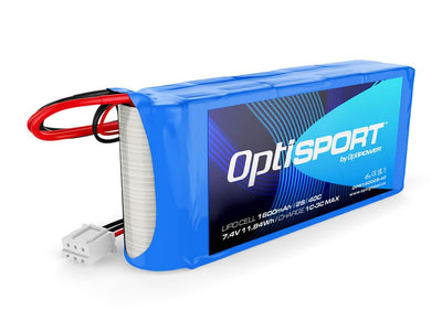 2S 1600mAh 40C Optisport Lipo : OPR16002S-40