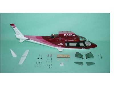 Funkey Agusta 109 A .30 (550) Size Red w/Retracts : JT-109A30R