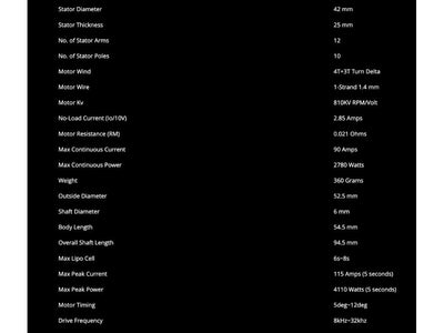 Dnamic 4225-810KV Motor 6-8S : DM01-04225-981