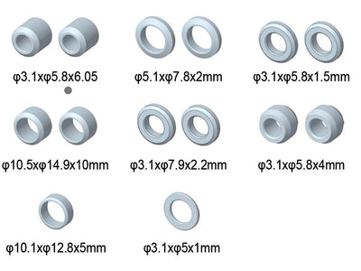 Goosky RS7 Spacer Sleeve Set : GT040137