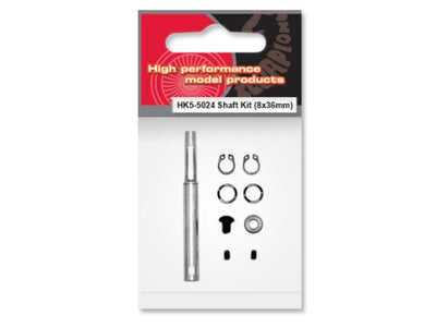 Scorpion HK5-5024 Shaft Kit (8x36mm) : SC-HK5_5025_Shaft_8_36