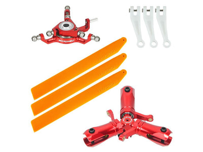 CNC Triple Orange Plastic Blades Conversion set (RED) - BLADE INFUSION 120 : MH-I120101TO