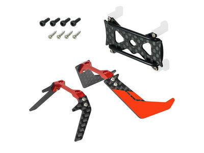 Low Profile Carbon Fibre Landing Gear w/ Battery Mount (Red) - BLADE INFUSION 120 : MH-I120106RD