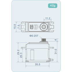 Theta THM988 HV Torque Mini Brushless Servo : TS-THM988