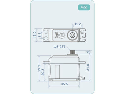 Theta THM988 HV Torque Mini Brushless Servo : TS-THM988