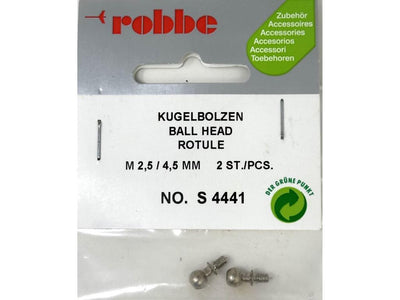 Robbe Ball Head M2.5 x 4.5 (2) : S-4441