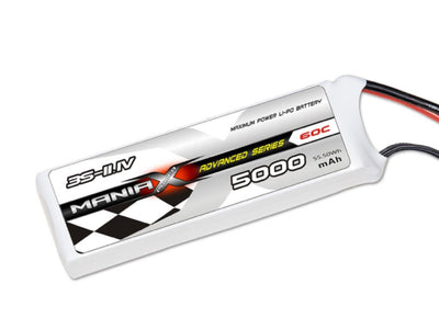 ManiaX 11.1V 5000mah 60C Lipo Battery Pack : MX5000-3S-60