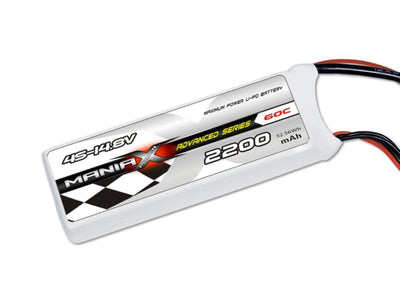 ManiaX 14.8V 2200mah 60C Lipo Battery Pack : MX2200-4S-60