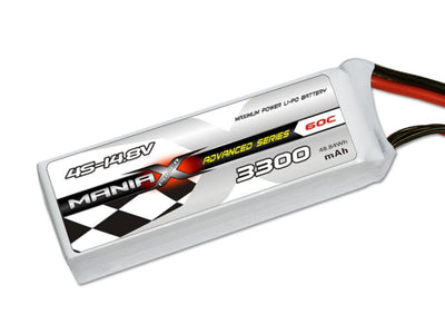 ManiaX 14.8V 3300mah 60C Lipo Battery Pack : MX3300-4S-60