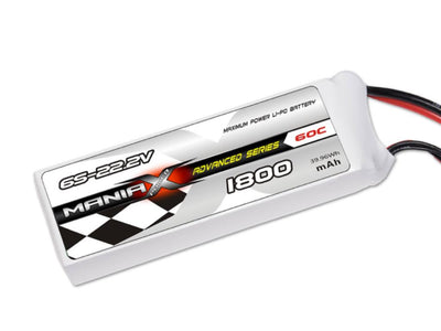 ManiaX 22.2V 1800mah 60C Lipo Battery Pack : MX1800-6S-60