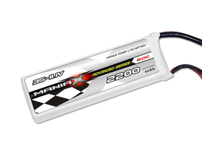 ManiaX 11.1V 2200mah 60C Lipo Battery Pack : MX2200-3S-60