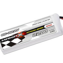 ManiaX 22.2V 2200mah 60C Lipo Battery Pack : MX2200-6S-60 - Midland Helicopters