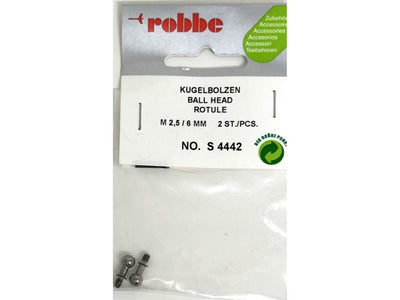 Robbe Ball Head M2.5/6mm Long (2) : S-4442 - Midland Helicopters
