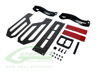 Aluminium Battery Support Black Matte - Goblin Comet : H0733-S