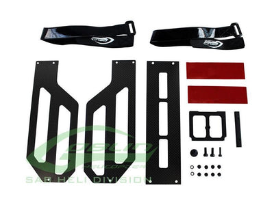 Aluminium Battery Support Black Matte - Goblin Comet : H0733-S