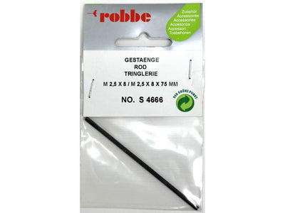 Robbe Pushrod M2.5 x 8 x 75mm : S-4666 - Midland Helicopters