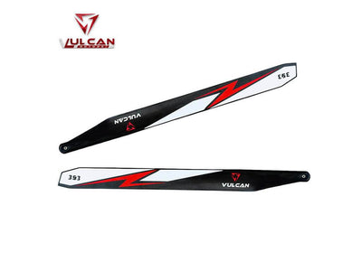 Vulcan Rotors 393mm Precision Main Rotor Blades (RED) : VMB-393R