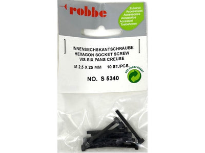 Robbe Socket Screw M2.5 x 25mm (10) : S-5340 - Midland Helicopters