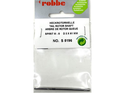 Robbe Tail Rotor Shaft D3 x 61mm Spirit M-8 : S-5196