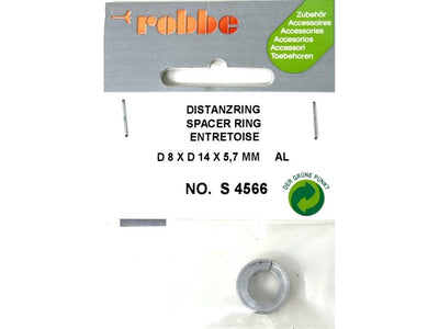 Robbe Spacer Ring Aluminium D 8 x 14 x 5.7mm : S-4566 - Midland Helicopters