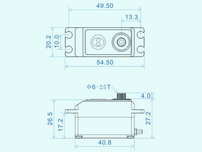 Theta Razor D1 F3A NFC Low Profile Brushless Servo : TS-RD1F3A