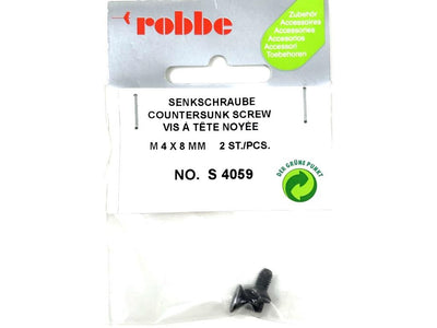 Robbe Countersunk Screws M4 X 8mm (2) : S-4059