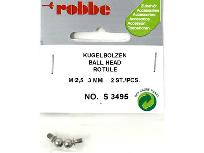 Robbe Ball Head M2.5 x 3mm (2) : S-3495