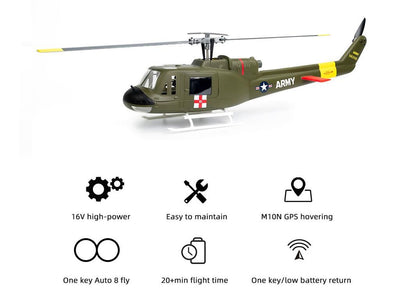 FlyWing UH1 PNP (Red) : FW-UH1-V4-PNP-R