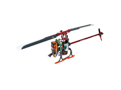 Aluminium/Carbon Fibre Landing Gear "A" Style W/Battery Mount (Red) - Blade Infusion 120 : MH-I120106A