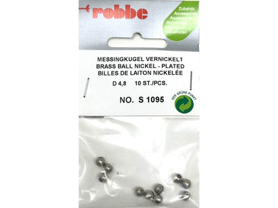 Robbe Brass Ball Chromed 4.8mm (10) : S-1095 - Midland Helicopters