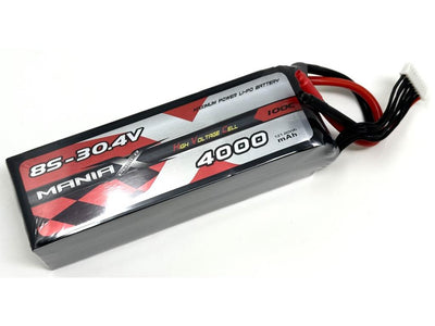 ManiaX 30.4V 4000mah 100C HV Lipo Battery Pack : MX4000-8SHV-100