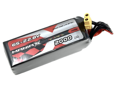 ManiaX 22.8V 2000mah 100C HV Lipo Battery Pack : MX2000-6SHV-100