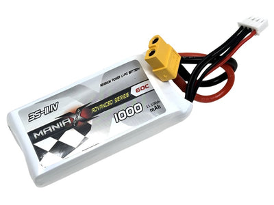 ManiaX 11.1V 1000mah 60C Lipo Battery Pack : MX1000-3-60