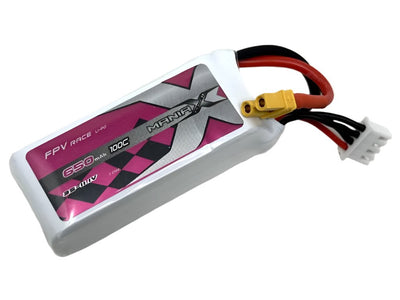 ManiaX 11.1V 650mah 100C Lipo Battery Pack : MX650-3S-100