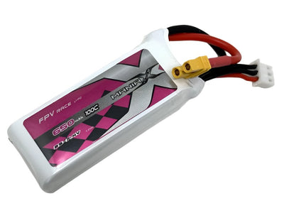 ManiaX 7.4V 650mah 100C Lipo Battery Pack : MX650-2S-100