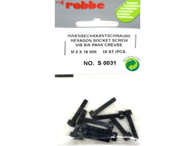 Robbe Socket Screw M3 x 16mm (10) : S-0031