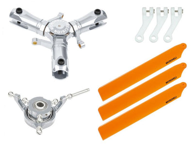 CNC Triple Orange Plastic Blades Conversion Set (OMP M1/EVO) : MH-OMM1001TOR