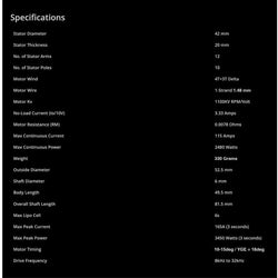 Dnamic 4220-1100KV Motor 6S : DA01-4220-911