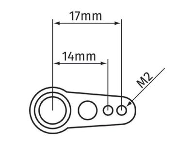 Secraft V1 17mm Light Servo Arm M2 25T : SEC320