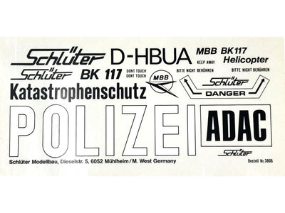 Robbe Decal Sheet BK-117 : S-3805