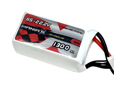 ManiaX 22.2V 1300mAh 150C LiPo Battery Pack : MX1300-6S-150