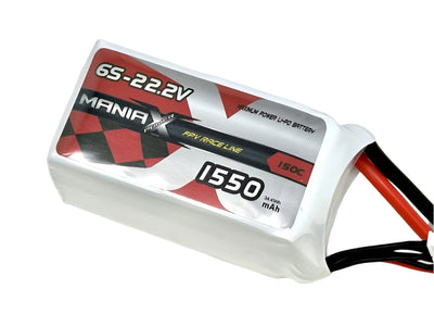 ManiaX 22.2V 1550mAh 150C LiPo Battery Pack : MX1550-6S-150