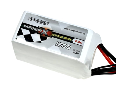 ManiaX 22.2V 1500mAh 60C Lipo Battery Pack : MX1500-6-60