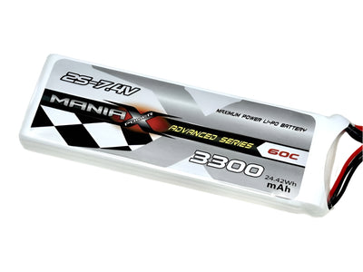 ManiaX 7.4V 3300mAh 60C LiPo Battery Pack : MX3300-2-60