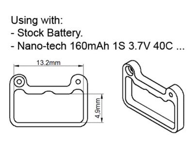 Rakonheli CNC Delrin Battery Mount Blade mSR X : mSRX533